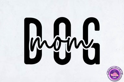 Dog Mom typography svg png tshirt design